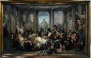 Thomas Couture The Romans of the Decadence oil on canvas